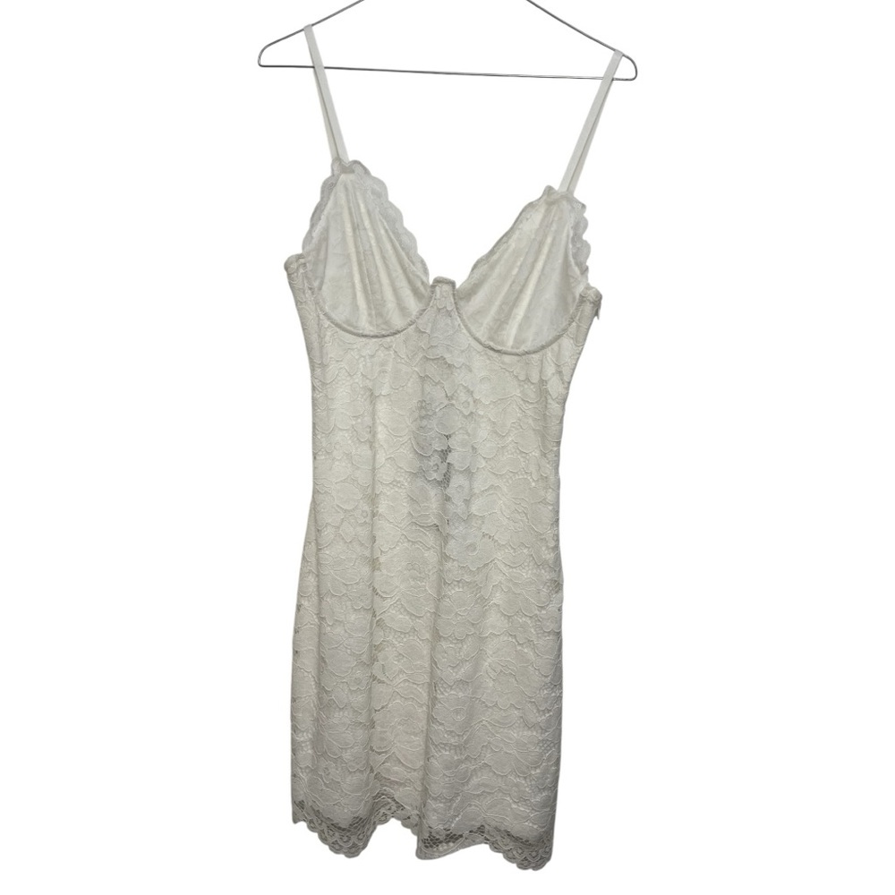 Fashion Nova White Lace Chemise